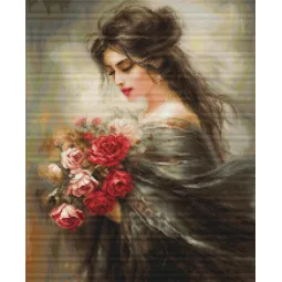 Point de croix "Beauté Sérène" 25x36cm SB703