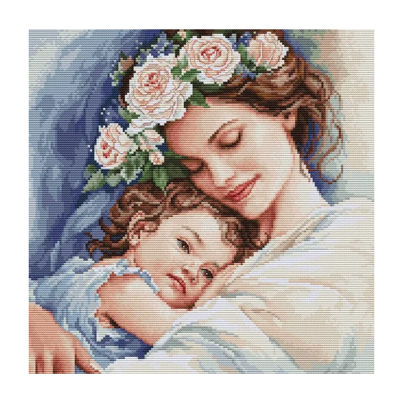 Point de croix "Amour éternel" 25x25cm SBU5052