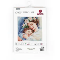 (D) Cross stitch "Eternal Love" 25x25cm SBU5052