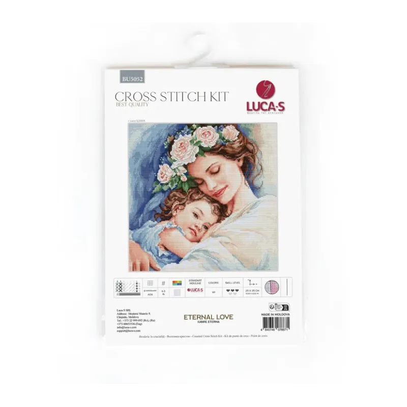 (D) Point de croix "Amour éternel" 25x25cm SBU5052