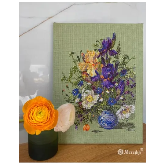 Schwertlilien und Wildblumen 25x35 SK249