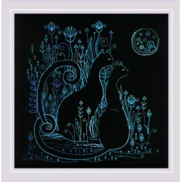 Cross stitch kit "Cats. Moonlight" 30x30 SR2173