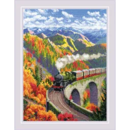 Kreuzstich-Set „Herbst-Express“ 30x40 SR2211