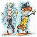 Cross stitch kit "Grannies at a party" SANB-19