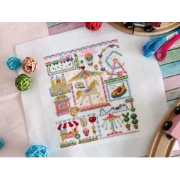 Kryželiu siuvinėjimo rinkinys „Sampler. Pramogų parkas“ SNV-882