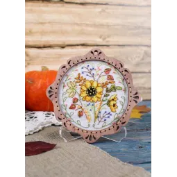 Вышивка крестиком на деревянной основе "Миниатюра. Осенний подарок" SO-101