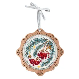 Kreuzstich auf Holzsockel "Miniatur. Wintergeschenk" SO-102