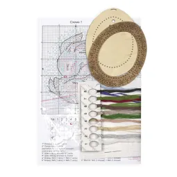 Вышивка крестиком на деревянной основе «Миниатюра. Спящий зайка» SO-113