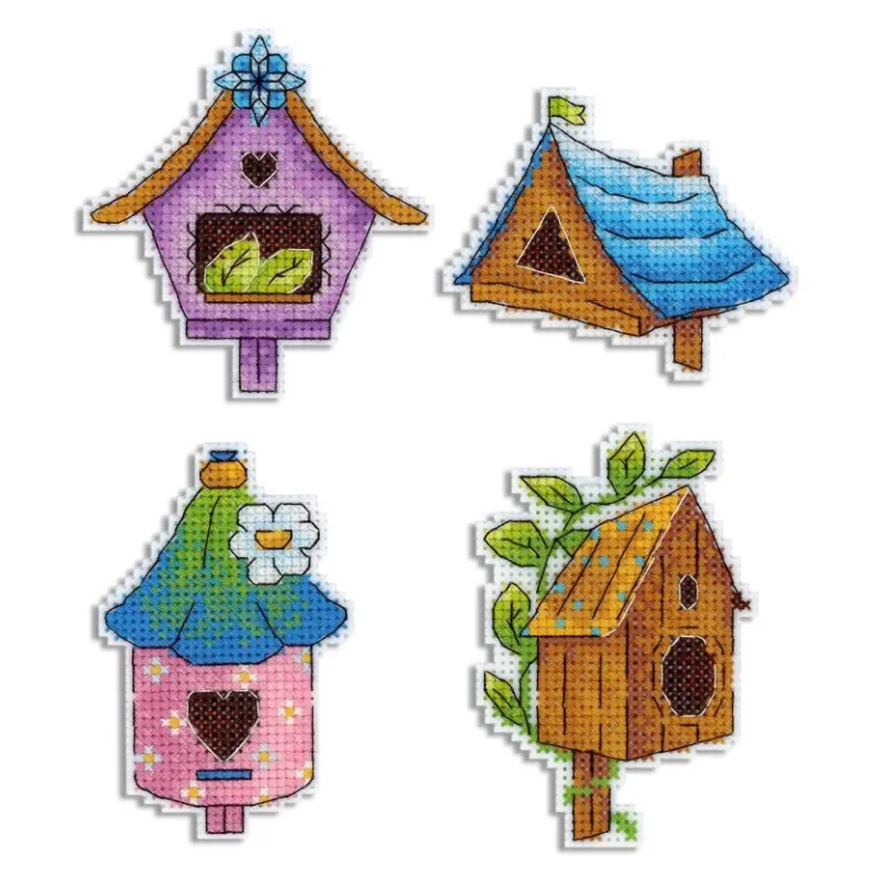 Kit de point de croix "Bird House. Aimants" SR-922