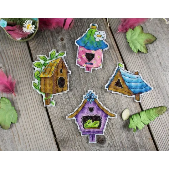 Kit de point de croix "Bird House. Aimants" SR-922