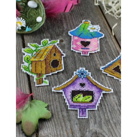 Kit de point de croix "Bird House. Aimants" SR-922