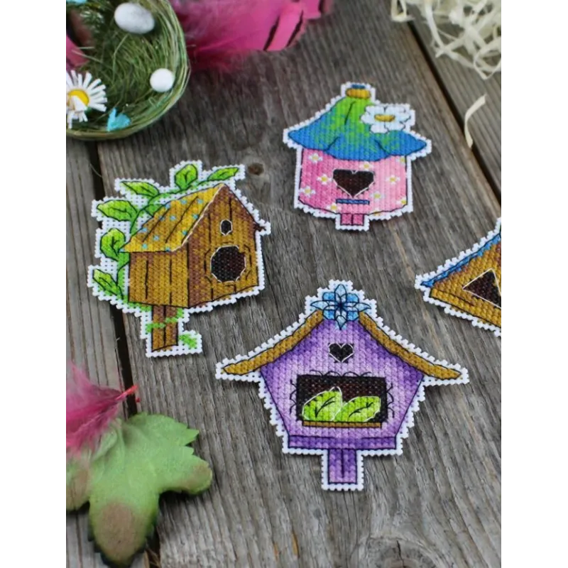 Kit de point de croix "Bird House. Aimants" SR-922