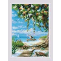 CROSS STITCH KIT "BEACH SWING" 21X30 SR2215