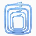 Nurge Square (rectangulaire) Cerceaux en plastique 9,5 * 11 cm (bleu) 170-11bl