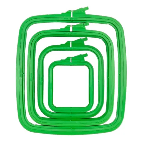 Nurge Square (rectangulaire) Cerceaux en plastique 9,5 * 11 cm (vert) 170-11 Green