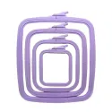 Nurge Square (Rectangular) Plastic Hoops 9.5*11 cm (lilac) 170-11LI