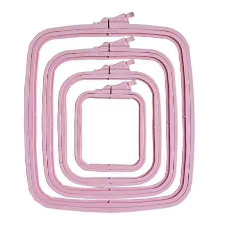 Nurge Квадратные (прямоугольные) пластиковые пяльцы 19.5*22 cm (розовые) 170-13PI