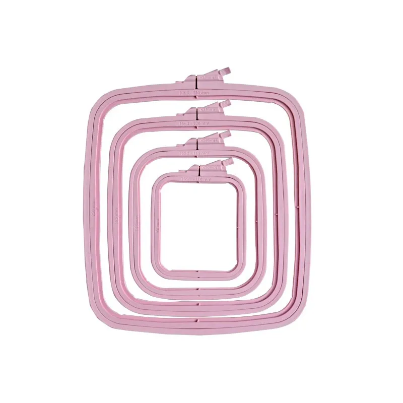 Nurge Квадратные (прямоугольные) пластиковые пяльцы 19.5*22 cm (розовые) 170-13PI