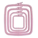 Nurge Квадратные (прямоугольные) пластиковые пяльцы 19.5*22 cm (розовые) 170-13PI