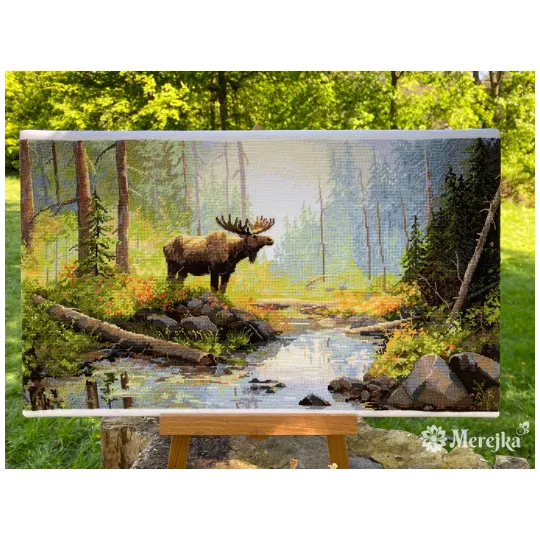 Kreuzstich -Kit "Woodland Morning" 29x52 SK245