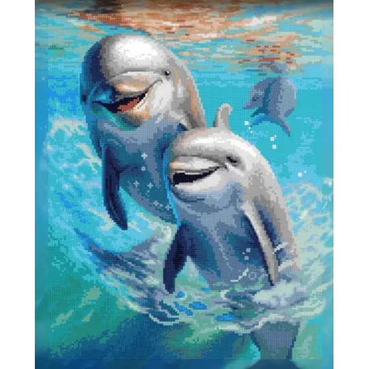 Diamond Painting "ArtCity" on the subframe Dolphins 30x40 cm VA805