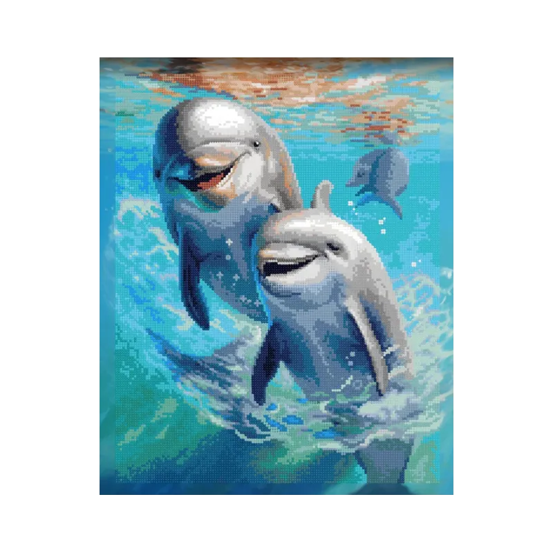 Diamond Painting "ArtCity" on the subframe Dolphins 30x40 cm VA805