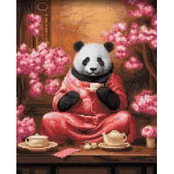 (Снято с продажи) Алмазная мозаика с подрамником "Чайная церемония" 30x40 см VA807