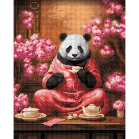 (Discontinued) Diamond Painting with subframe "Tea ceremony" 30x40 cm VA807