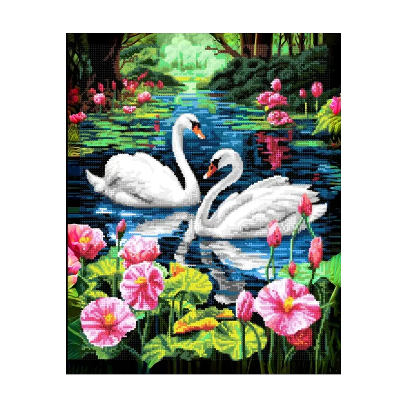 Diamond Painting "ArtCity" on the subframe Swans 30x40 cm VA809