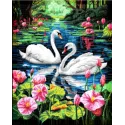 Diamond Painting "ArtCity" on the subframe Swans 30x40 cm VA809