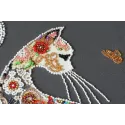 Bead Embroidery Kit "Cat and moth" AAB-794