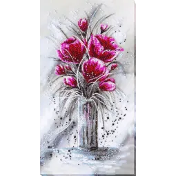 Main Bead Embroidery Kit Red emerald (Flowers) Abris Art AB-854