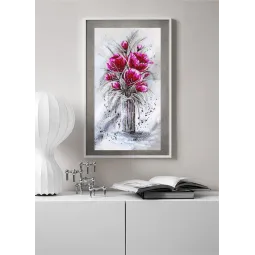 Kit de broderie de perles principal Rouge émeraude (Fleurs) Abris Art AB-854