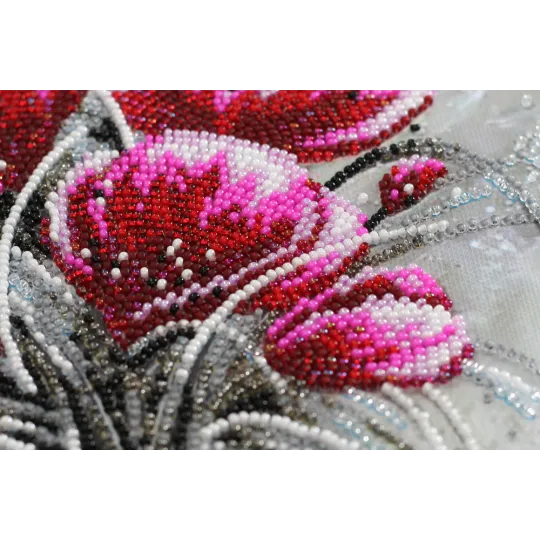 Bead Embroidery Kit "Red emerald" AAB-854