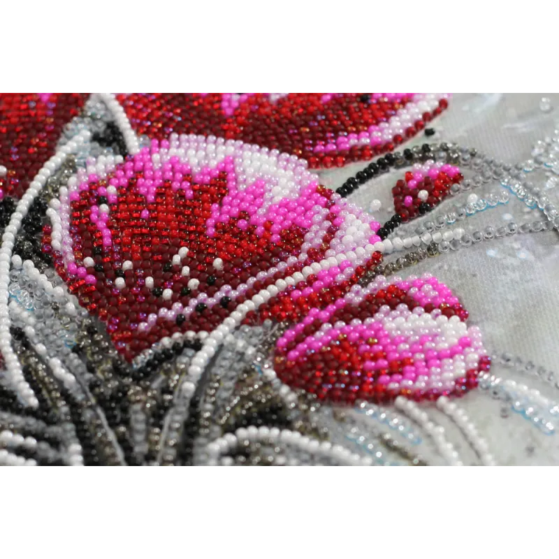 Bead Embroidery Kit "Red emerald" AAB-854