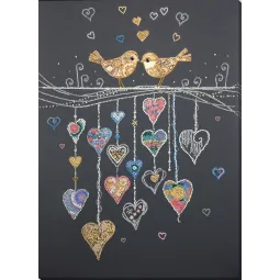 Haupt-Perlen-Stick-Set Birds in love (Deco Scenes) AAB-872
