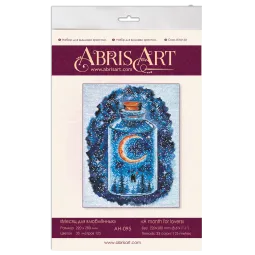 Kryželiu siuvinėjimo rinkiniai Mėnuo įsimylėjėliams Abris Art AAH-095
