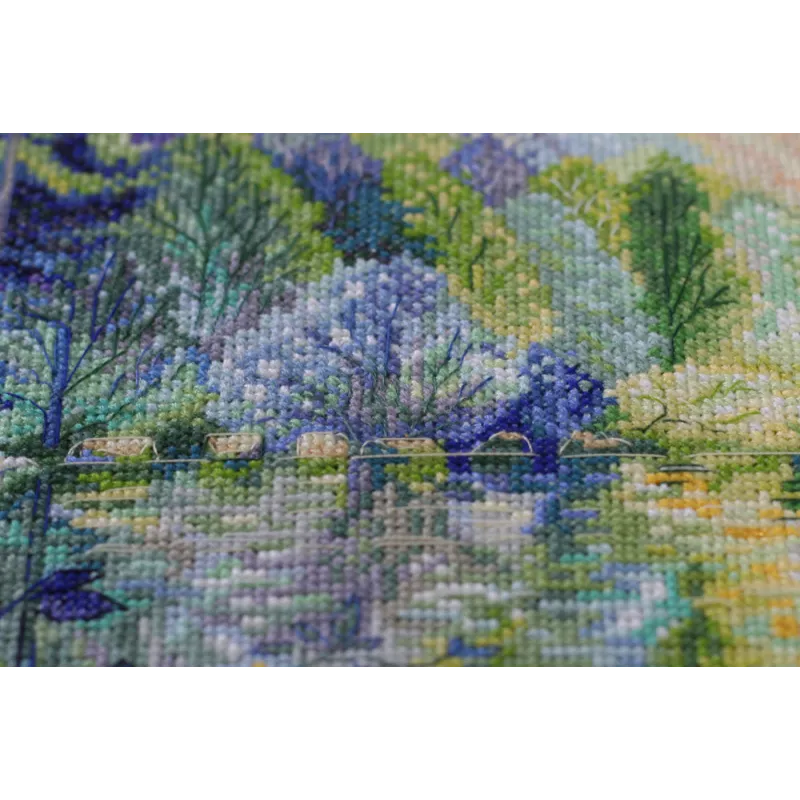 Kreuzstich-Sets Sonnenaufgang über dem Fluss (Landschaften) Abris Art AAH-152