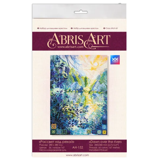 Kreuzstich-Sets Sonnenaufgang über dem Fluss (Landschaften) Abris Art AAH-152