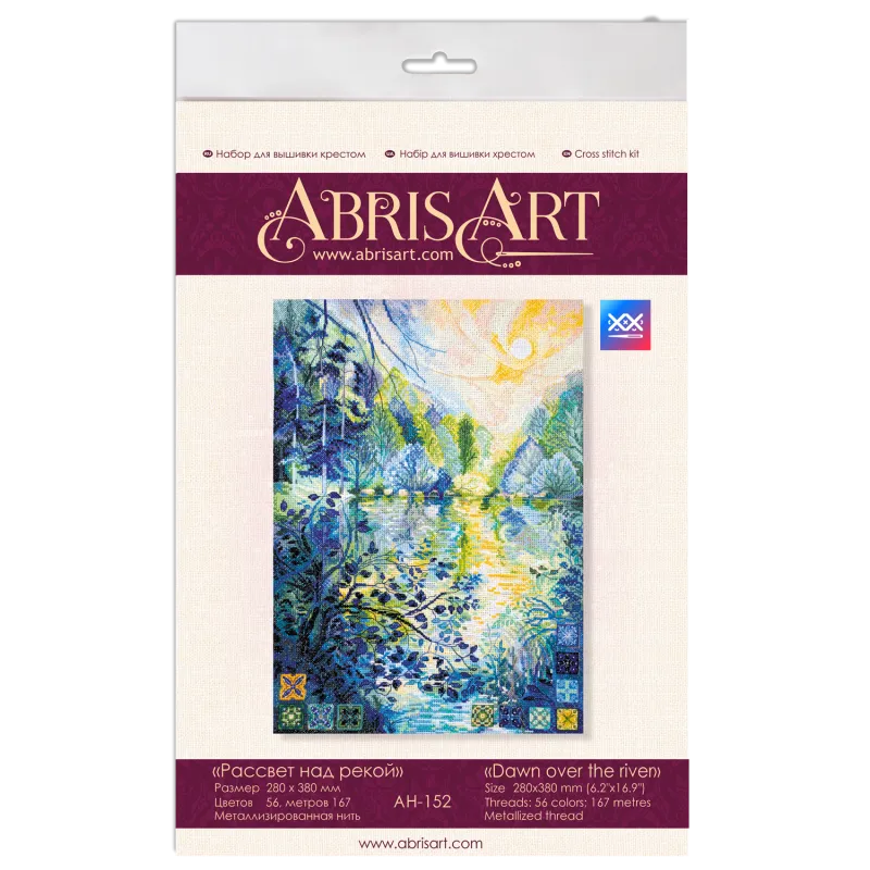 Kreuzstich-Sets Sonnenaufgang über dem Fluss (Landschaften) Abris Art AAH-152