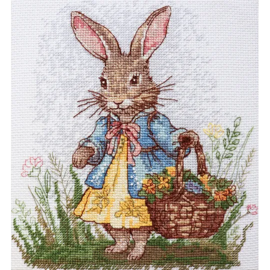 Kits de point de croix Lapin de printemps (Scènes Déco) Abris Art AAH-200