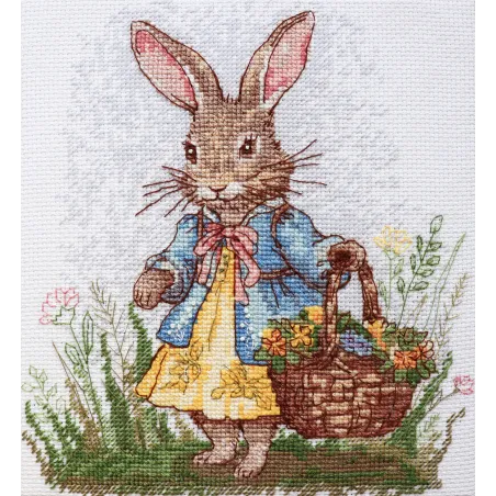 Kits de point de croix Lapin de printemps (Scènes Déco) Abris Art AAH-200
