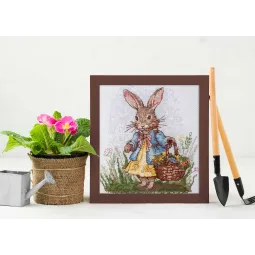 Kryželiu siuvinėjimo rinkiniai Spring Bunny (Deco Scenes) Abris Art AAH-200