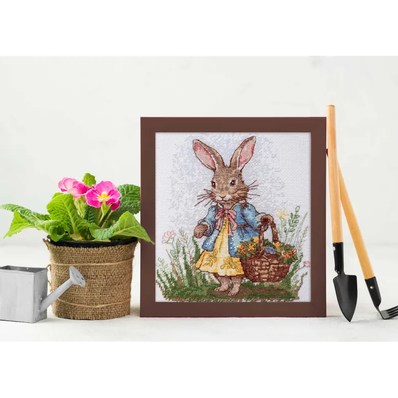Kits de point de croix Lapin de printemps (Scènes Déco) Abris Art AAH-200