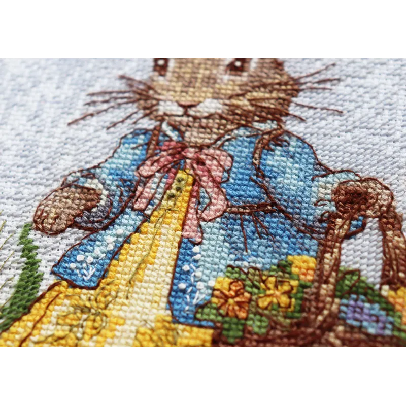 Kits de point de croix Lapin de printemps (Scènes Déco) Abris Art AAH-200