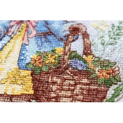 Kryželiu siuvinėjimo rinkiniai Spring Bunny (Deco Scenes) Abris Art AAH-200