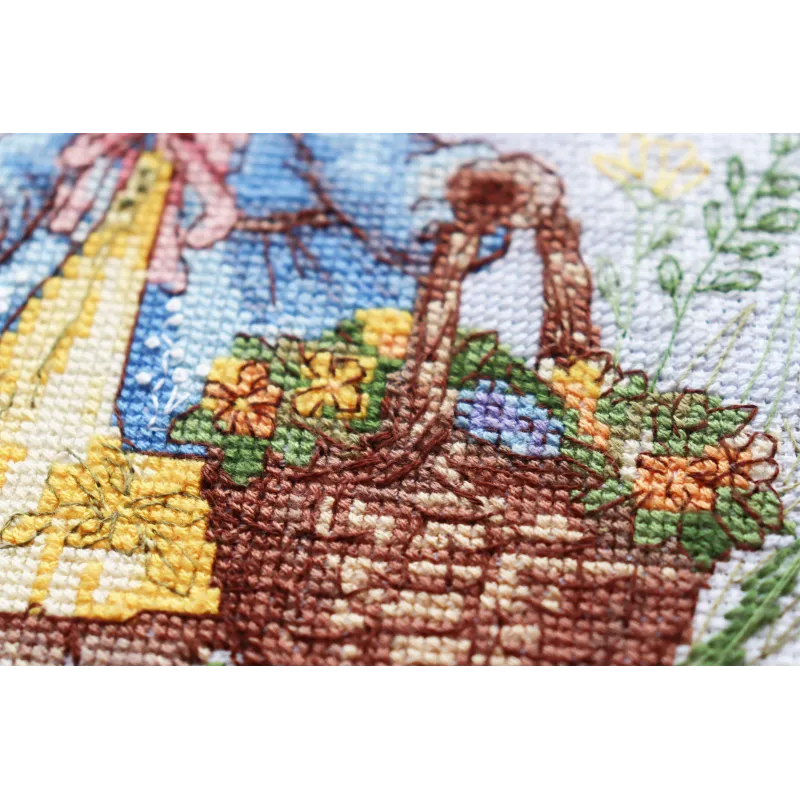 Kits de point de croix Lapin de printemps (Scènes Déco) Abris Art AAH-200