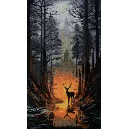 Cross-stitch kits Forest guard (Deco Scenes) Abris Art AH-209