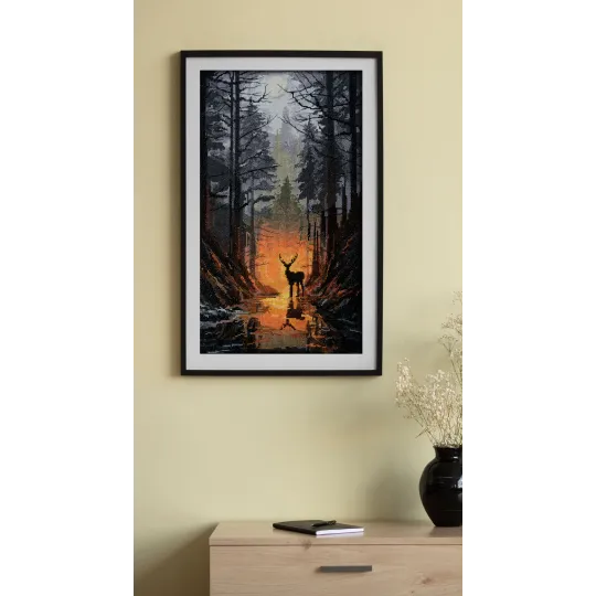 Kits de point de croix Garde forestier (Scènes déco) Abris Art AAH-209