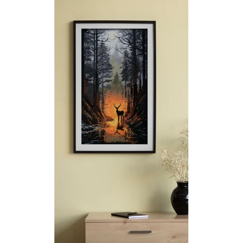 Kits de point de croix Garde forestier (Scènes déco) Abris Art AAH-209